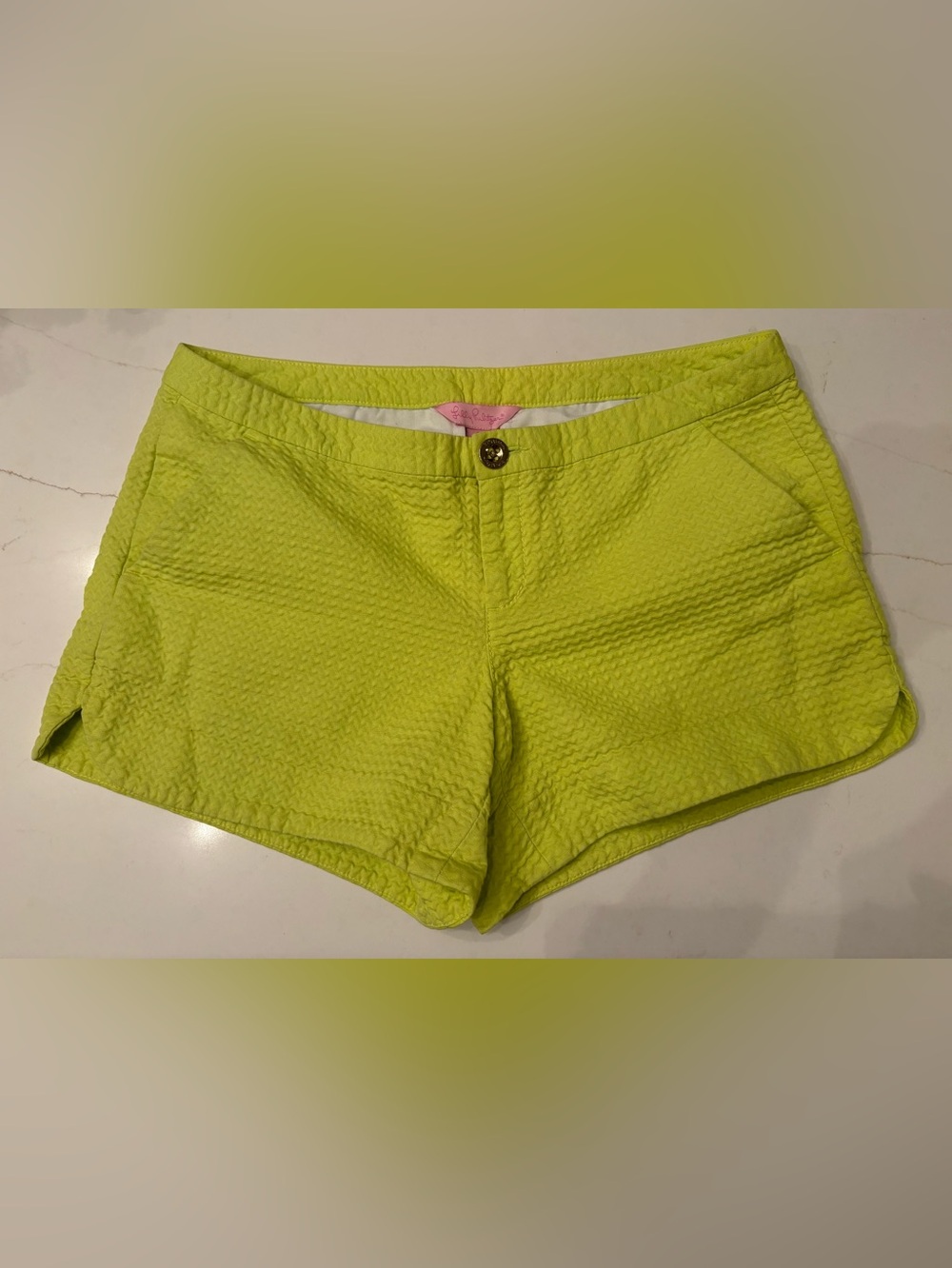Lilly Pulitzer Adie Lime Ricky Shorts Sz 0